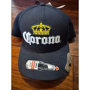 Corona Extra Bottle Opener Hat Mens OSFM Navy Blue New Snapback Beer Cap